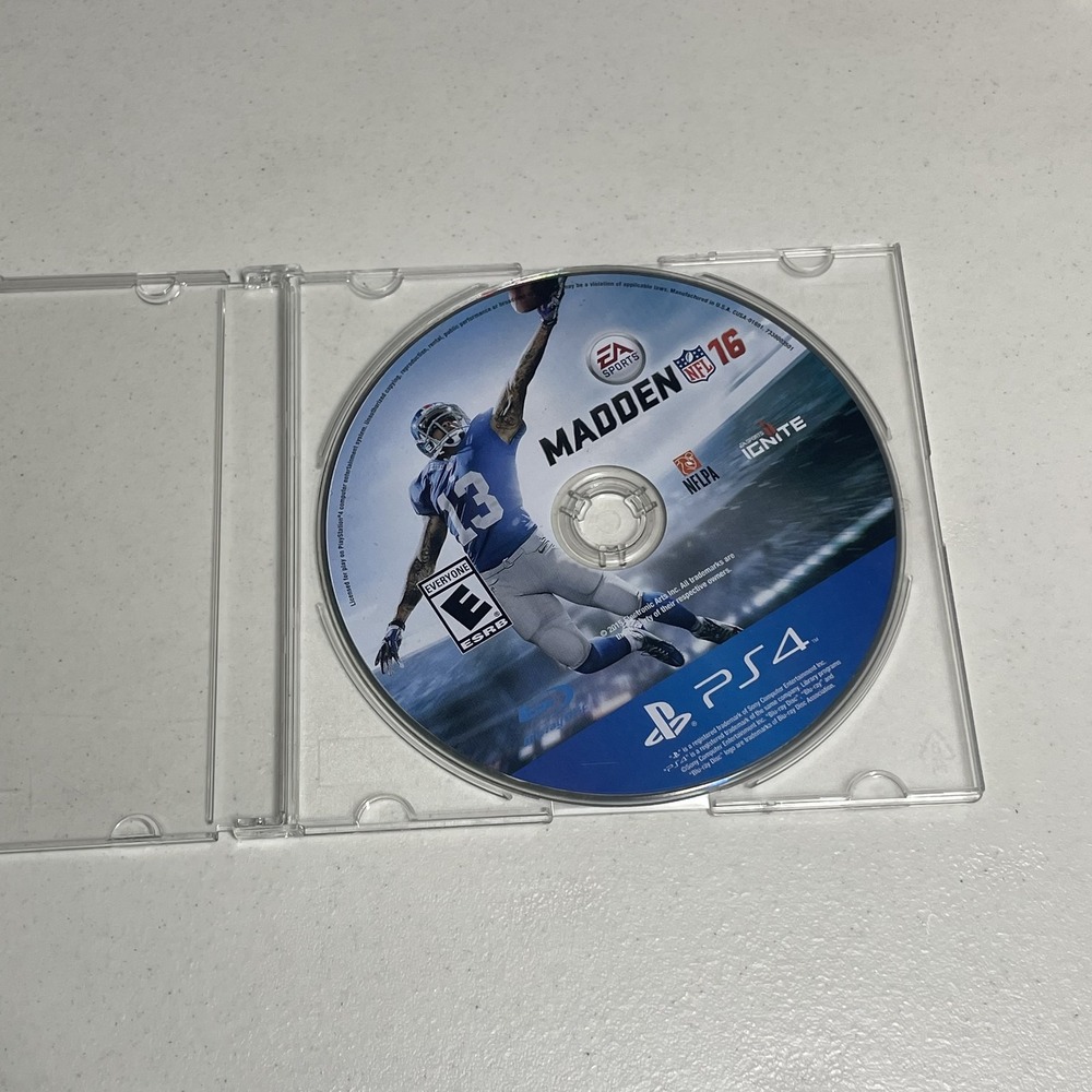 Madden NFL 16 Sony PlayStation 4 PS4 Football Sports Game Disc Only EA Sports